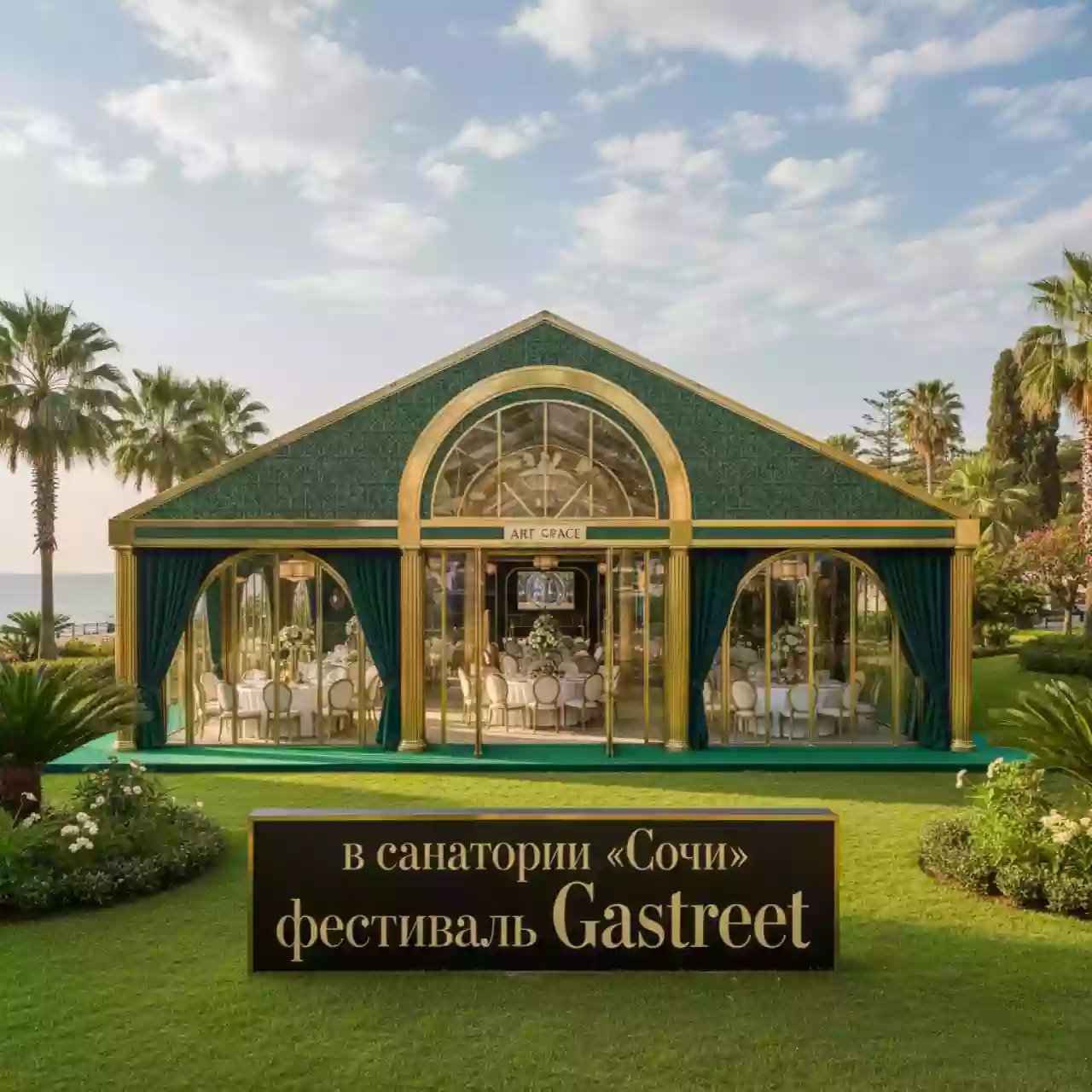 Аренда Шатер тент павильон в санатории «Сочи» — ART SPACE