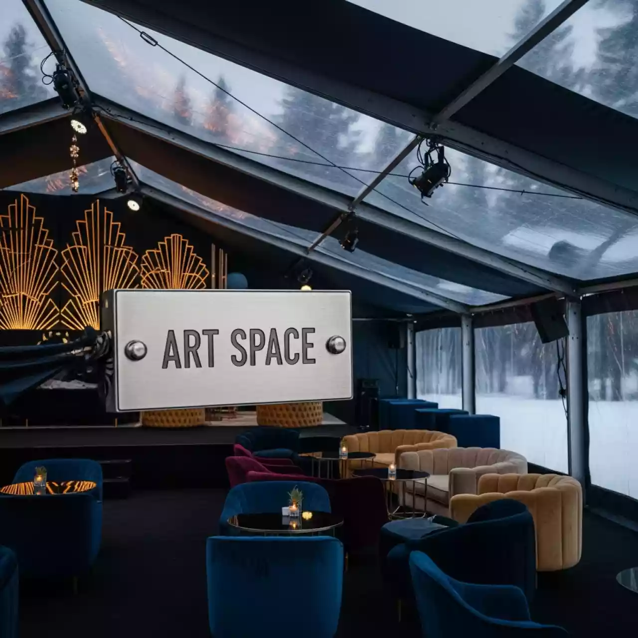 Аренда шатры для мероприятий в Казани в ресторане «Voda» — ART SPACE