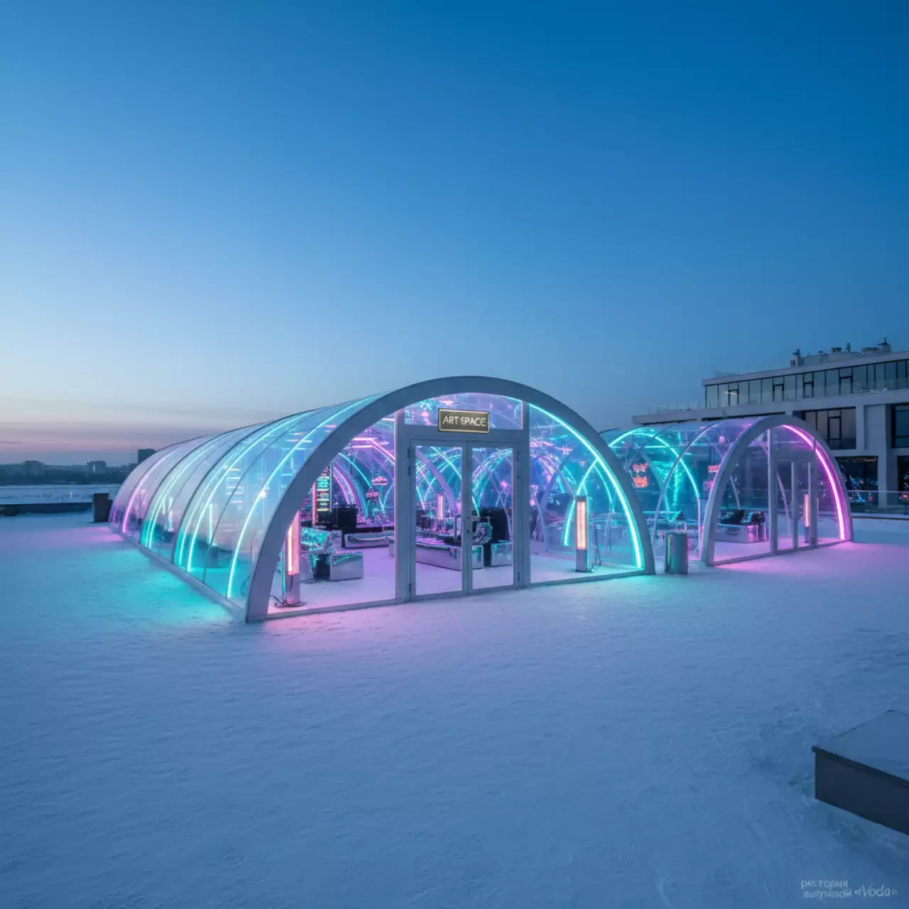 Аренда Шатры зимние арочные в ресторане «Voda» — ART SPACE