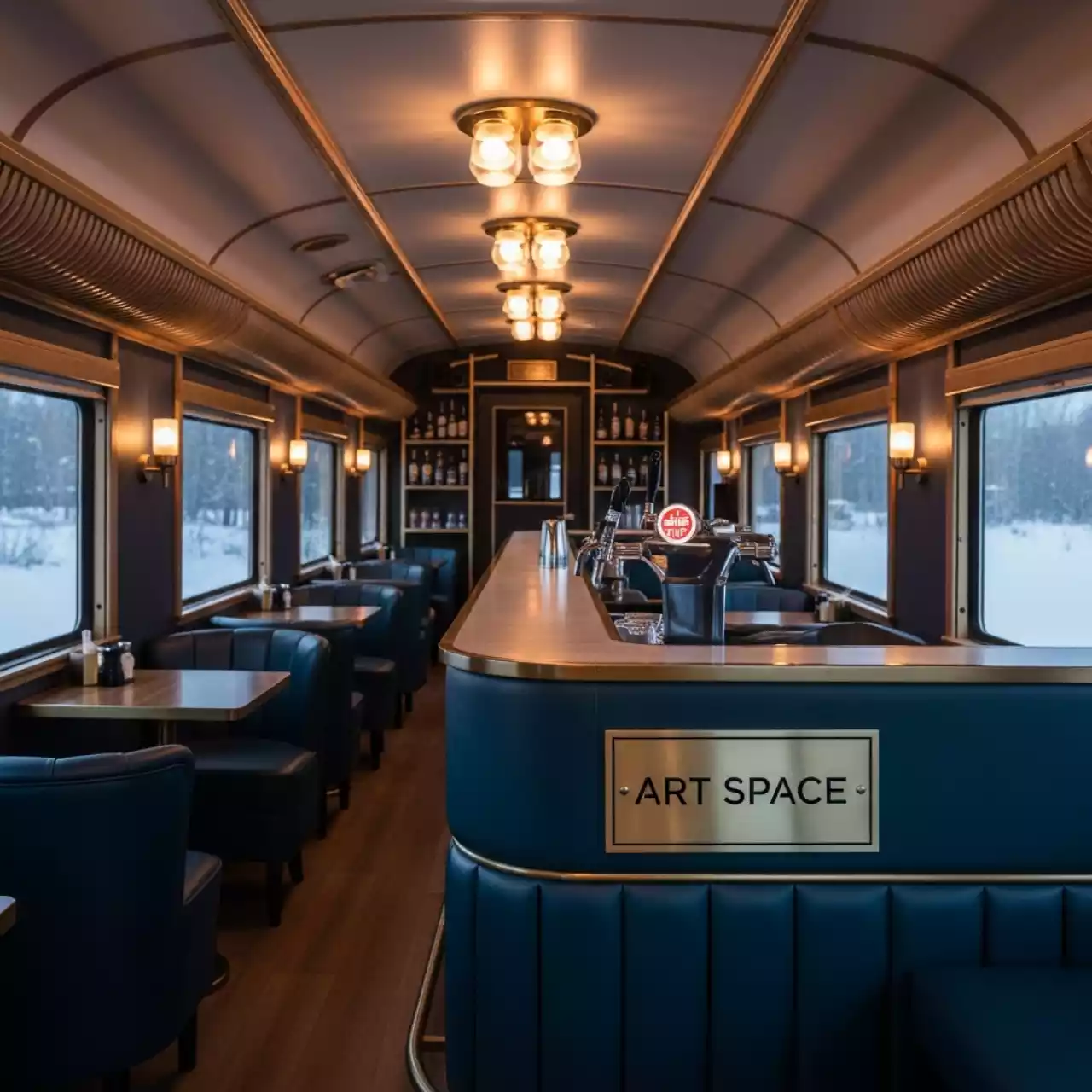 Аренда Шоурум барной зоны вагона ресторана в Керлинговом центре «Ледяной куб» — ART SPACE