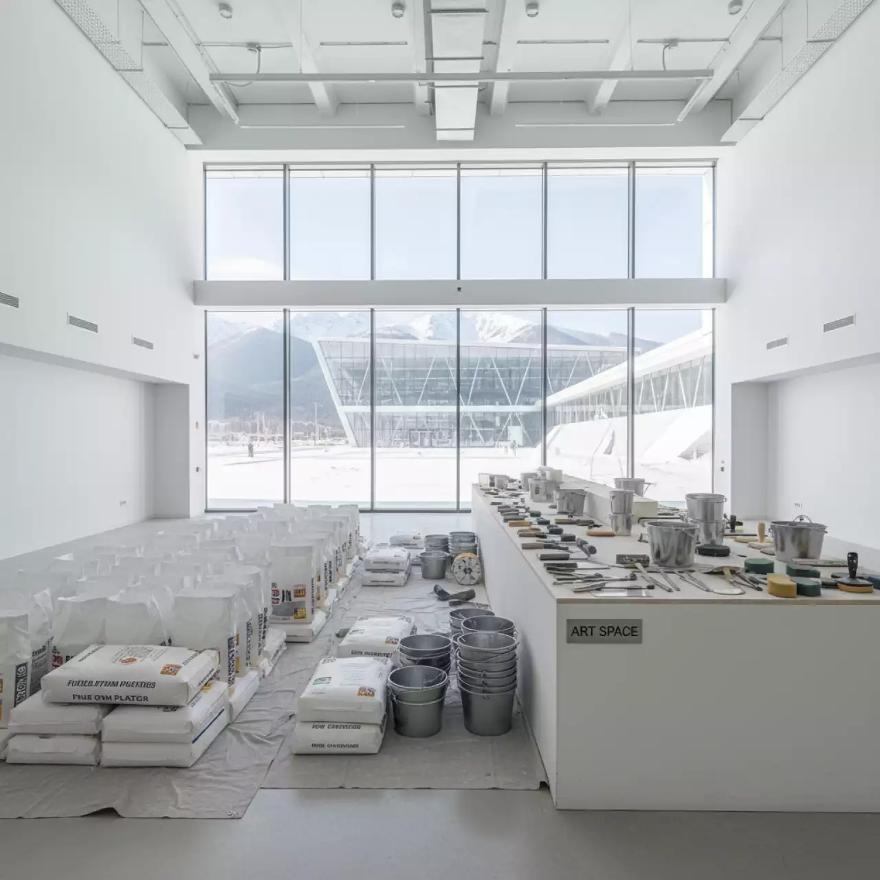 Аренда Шпаклевки гипсовые финишные в ледовом дворце «Роза Хутор» — ART SPACE