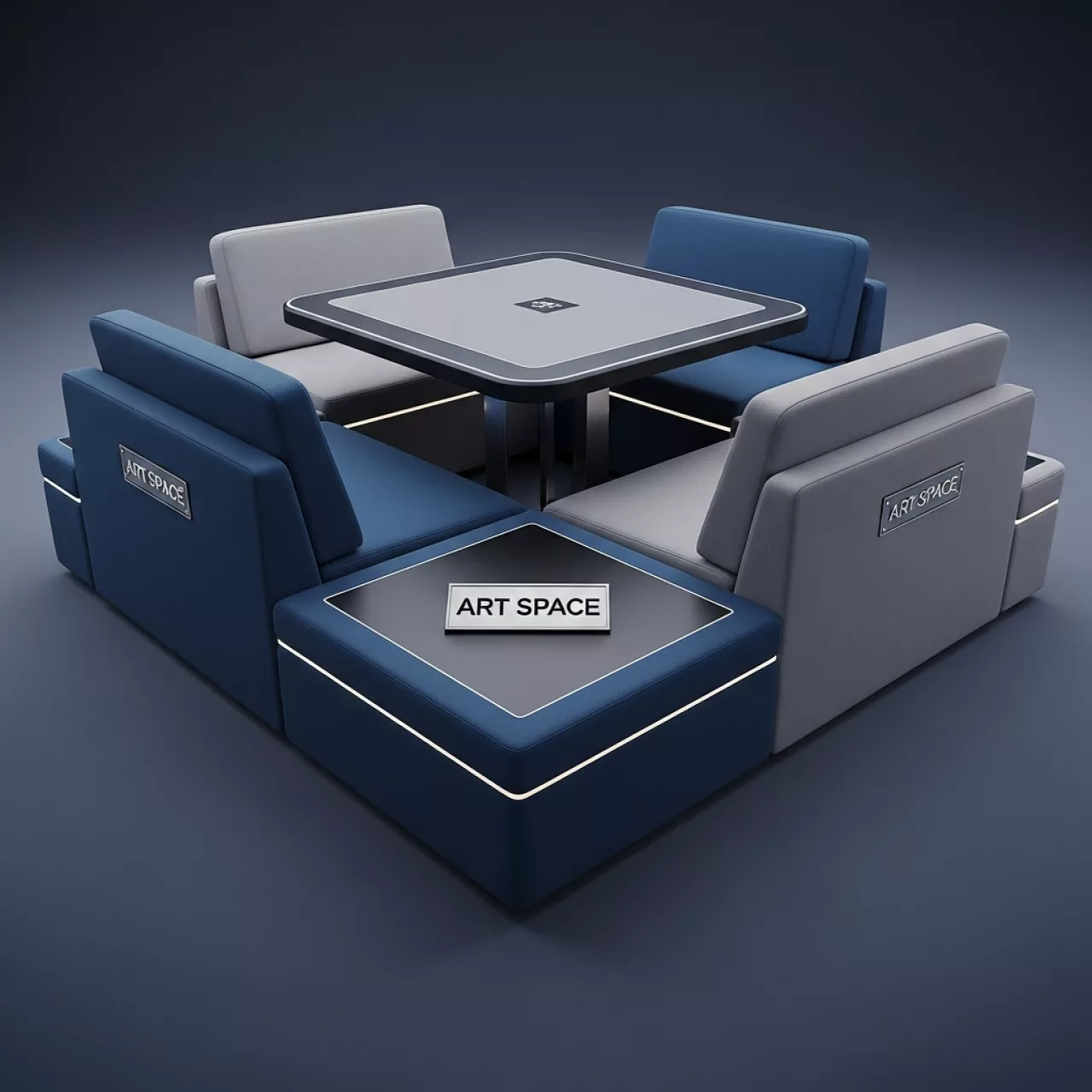 Аренда Система Alice Bench с тремя сиденьями и столиком на Медальной площади — ART SPACE