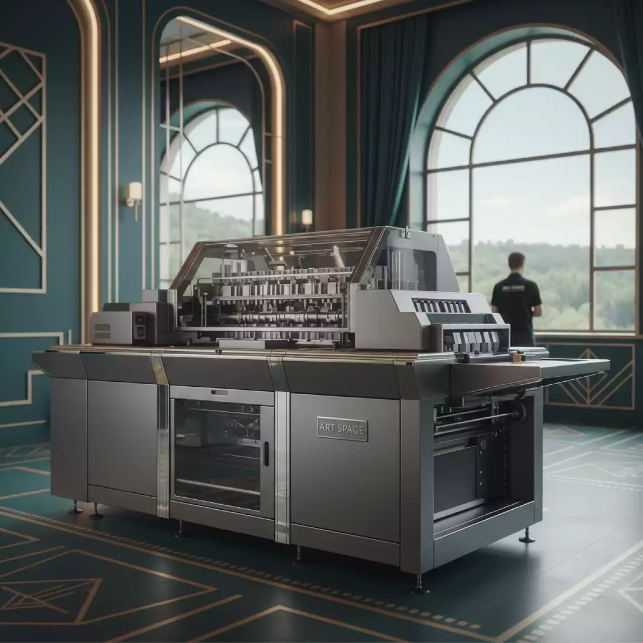 Аренда Система комплексная для брошюр и буклетов Duplo DBMi Saddle System на арене «Фишт» — ART SPACE