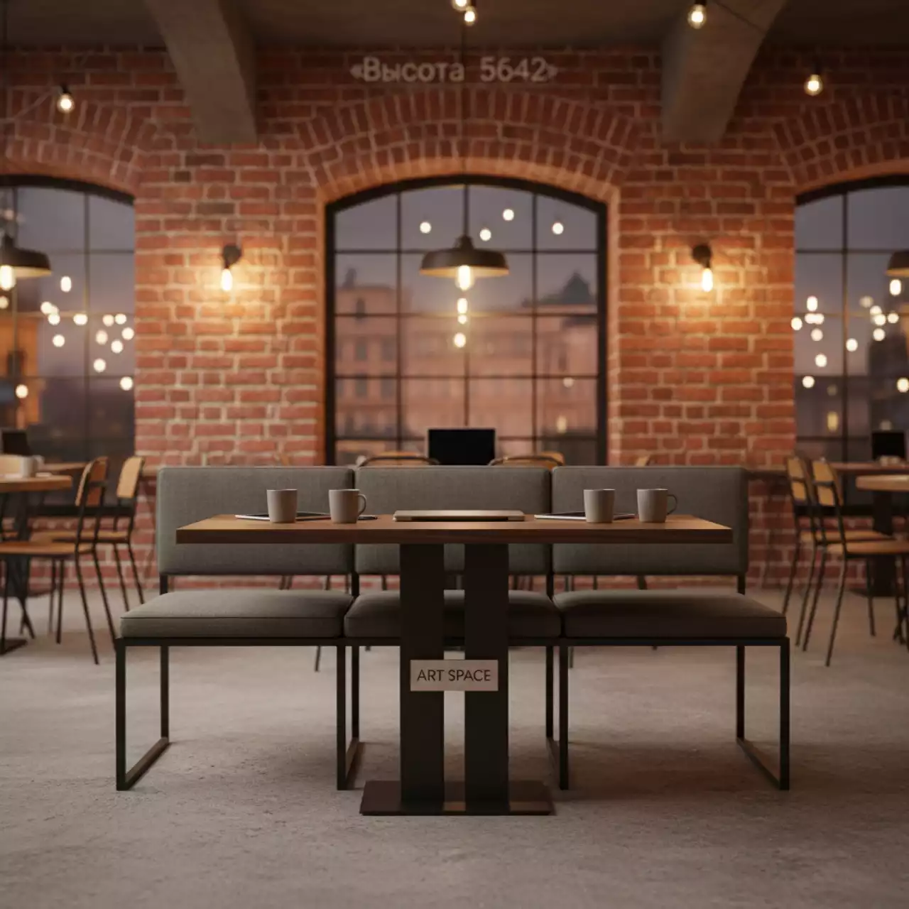 Аренда Система сидений с тремя сиденьями и столиком Kuadra XL в ресторане «Высота 5642» — ART SPACE