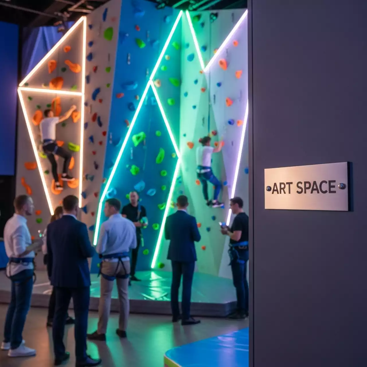 Аренда Скалодром аттракцион Сказка в ресторане «Voda» — ART SPACE