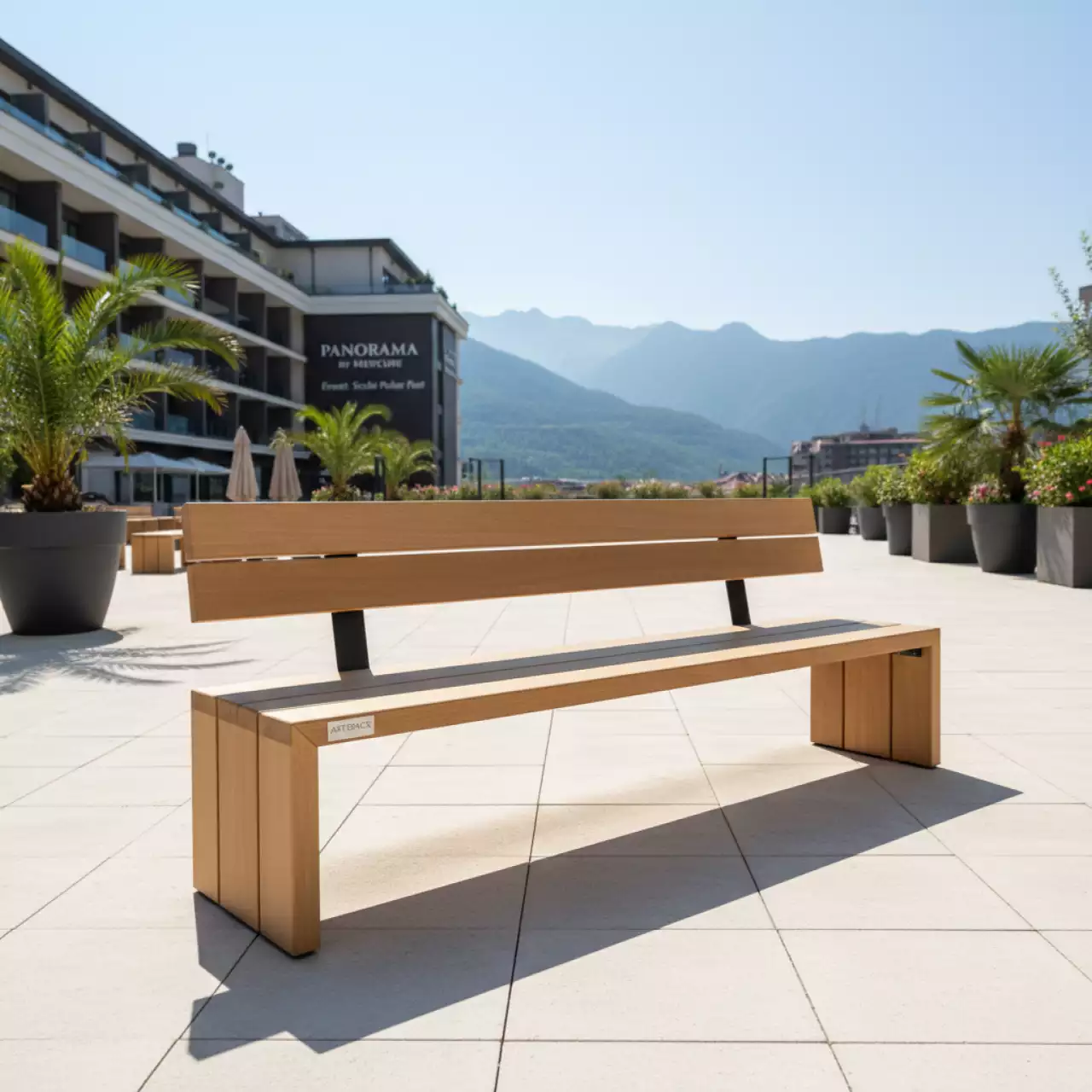 Аренда Скамья эко со спинкой Ecosreda 2 м в Panorama by Mercure