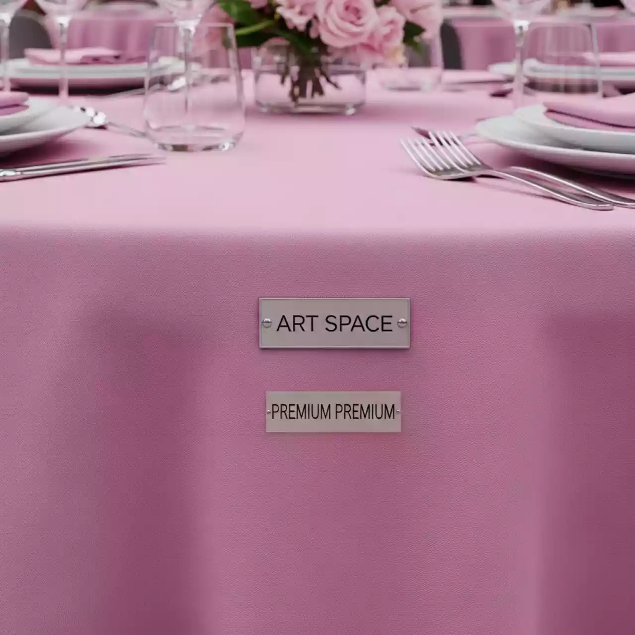 Аренда Скатерть круглая габардиновая Рондо пудровая в Radisson Collection Paradise — ART SPACE