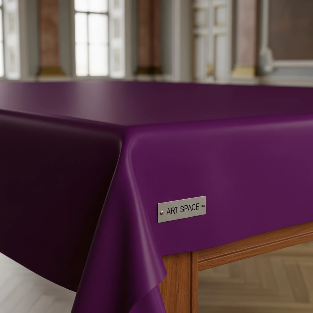 Аренда Скатерть прямоугольная фиолетовая 1,5х2,1 м в Bridge Resort — ART SPACE