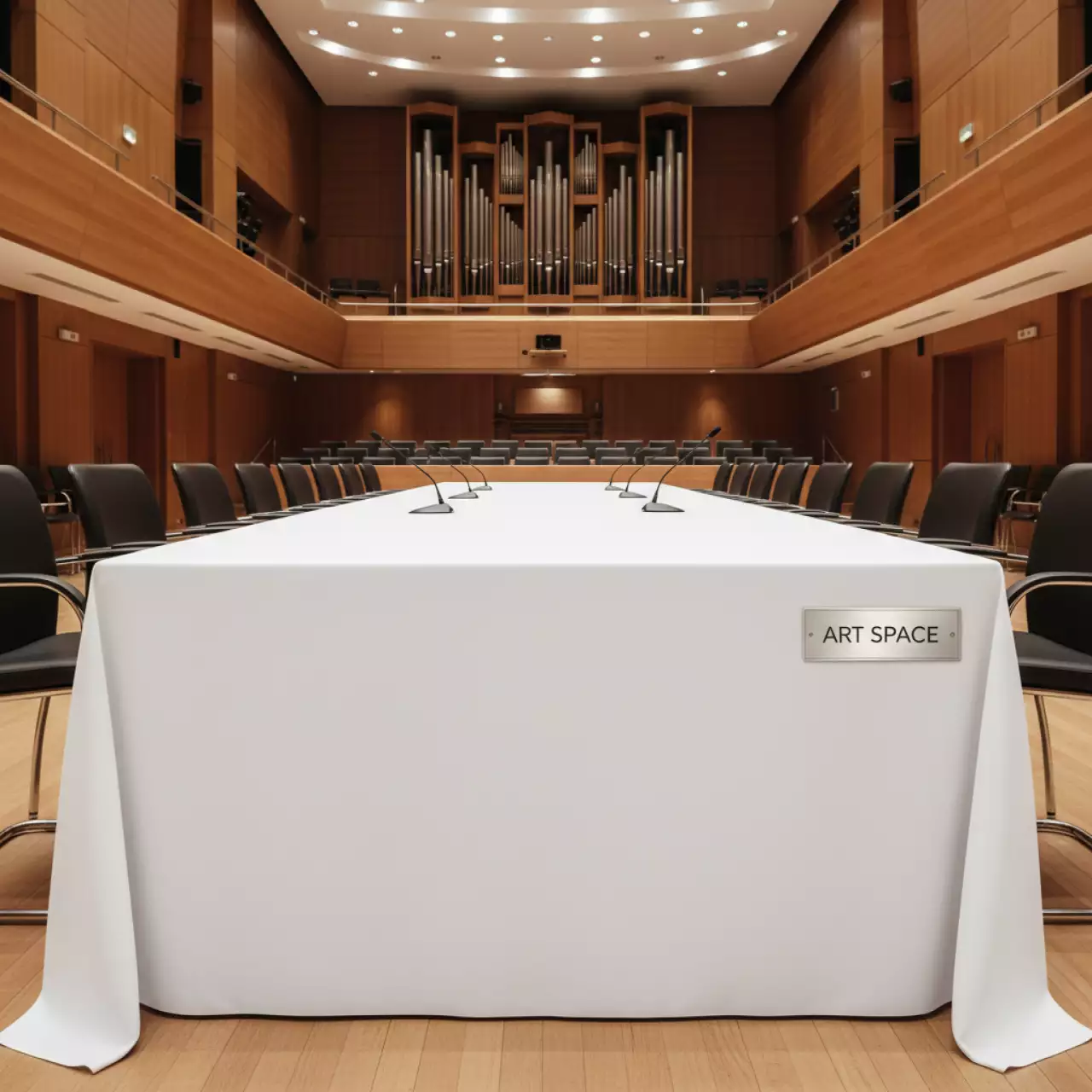 Аренда Скатерть прямоугольная журавинка 3200х1700 в Зале органной и камерной музыки — ART SPACE