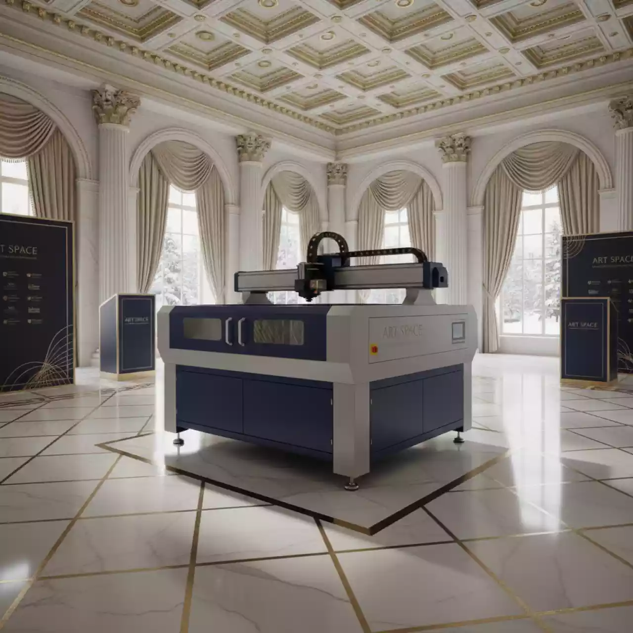 Аренда Станок для лазерной резки листового металла Linzlaser MFSC 3015 1000W в банкетном зале «Дельфин» — ART SPACE