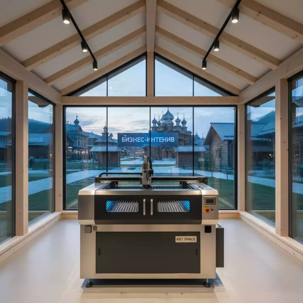 Аренда Станок лазерной резки листового металла Linzlaser MFSC 3015 3000 W в этно-парке «Моя Россия» — ART SPACE