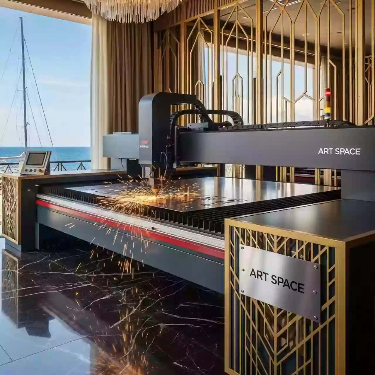 Аренда Станок лазерной резки листового металла Linzlaser MFSC 6020 15000 W на парусной регате (Сочи) — ART SPACE