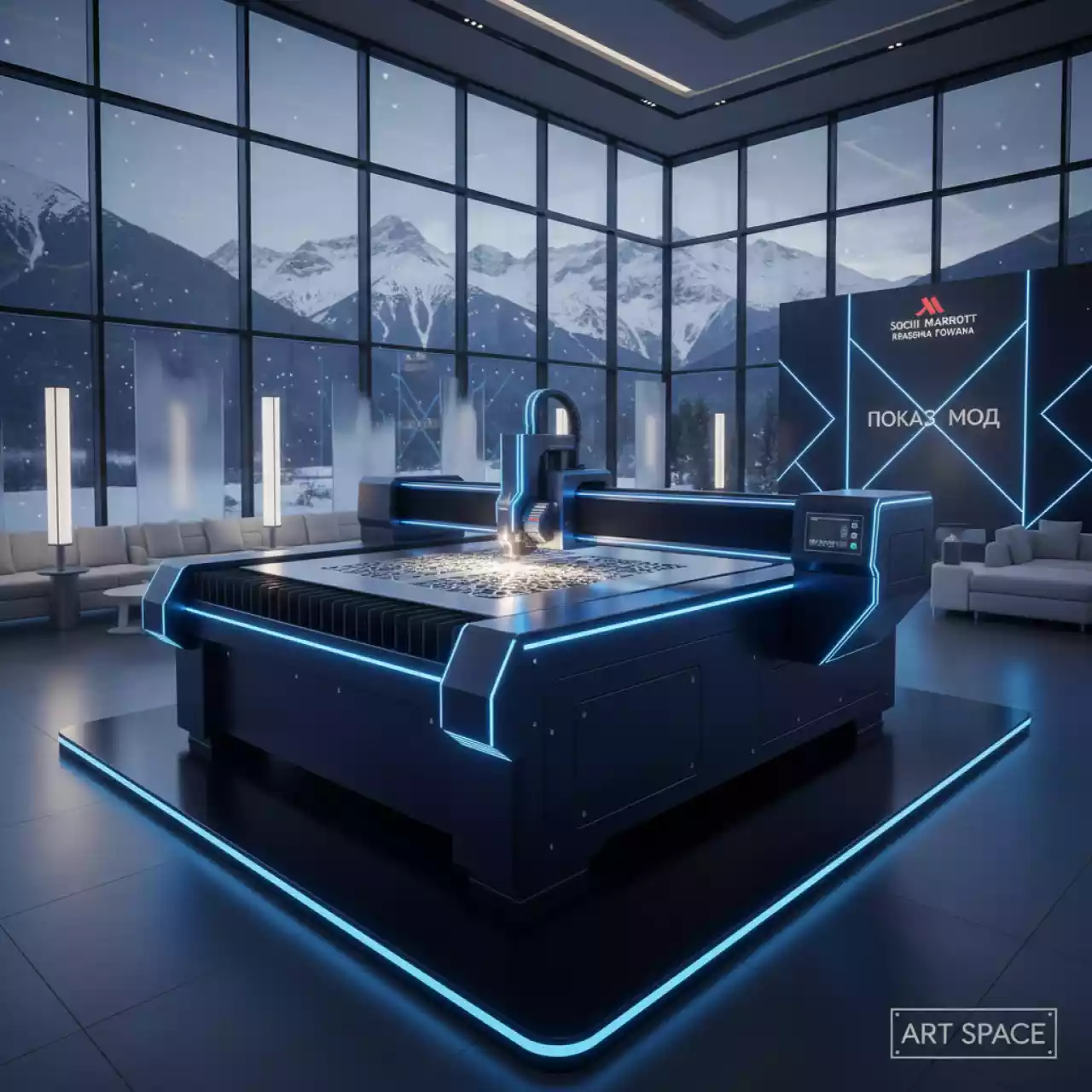 Аренда Станок лазерной резки листового металла Linzlaser MFSC 6020 20000 W в Sochi Marriott Krasnaya Polyana — ART SPACE