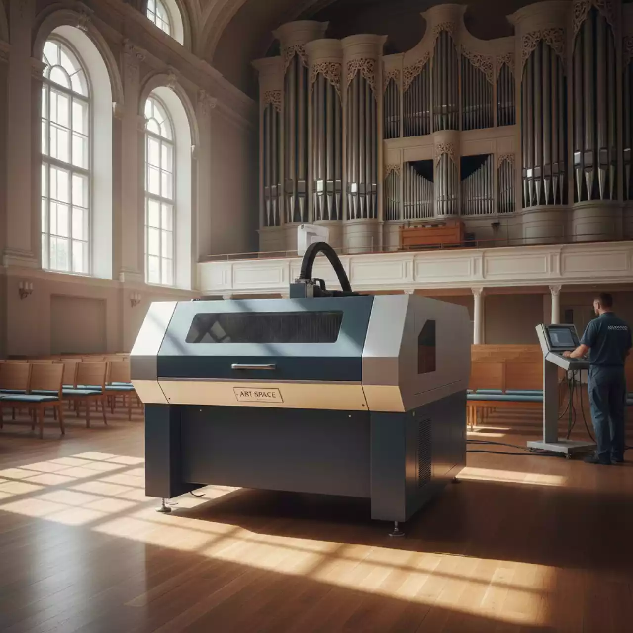 Аренда Станок лазерный B Power A12020 30000W в Зале органной и камерной музыки — ART SPACE