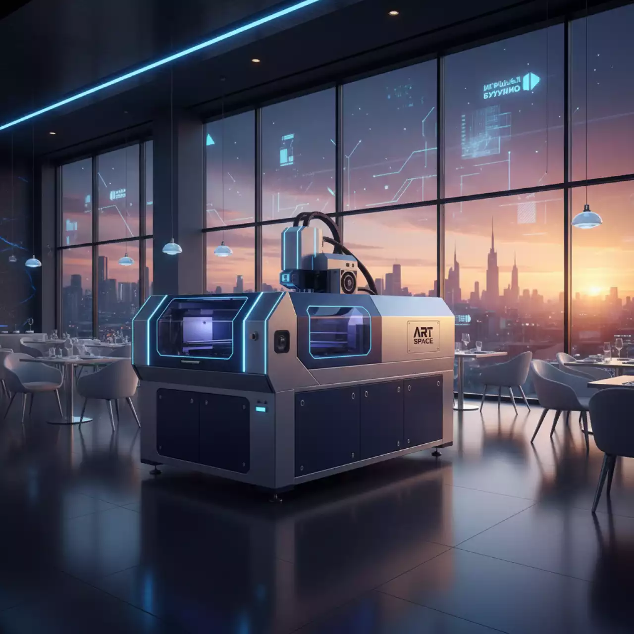 Аренда Станок лазерный B Power A12025 3000WB в ресторане «La Terrazza» — ART SPACE