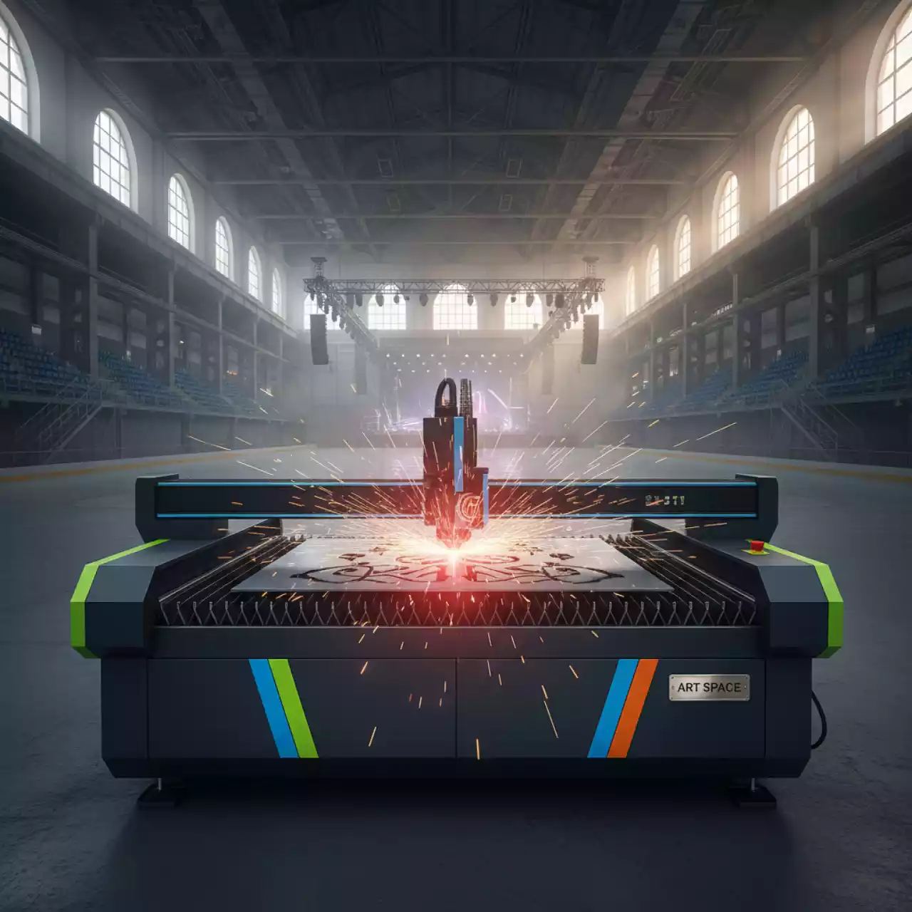 Аренда Станок лазерный B Power A6015 12000W в ледовой арене «Шайба» — ART SPACE