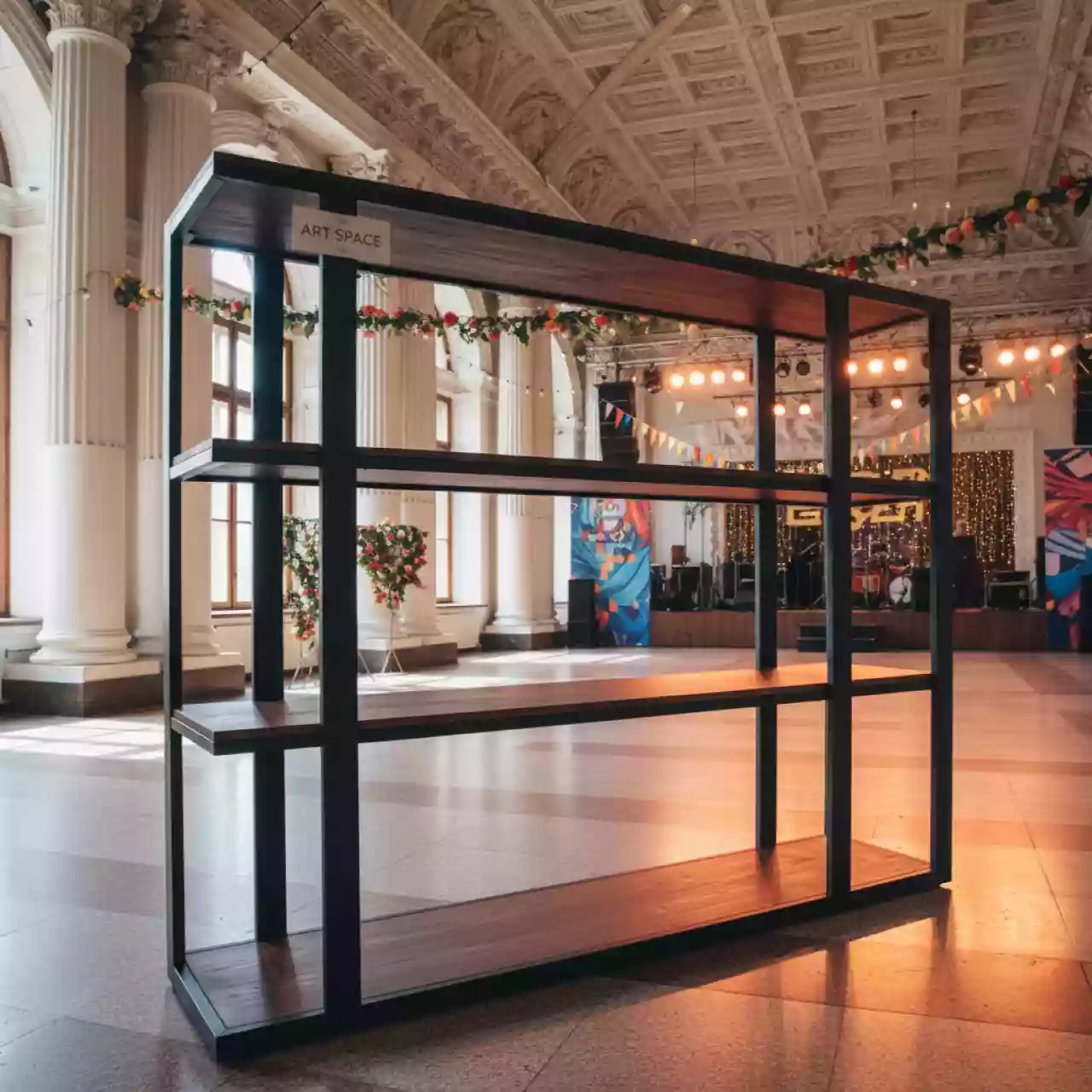 Аренда Стеллажи из металла и ЛДСП в Зале органной и камерной музыки — ART SPACE