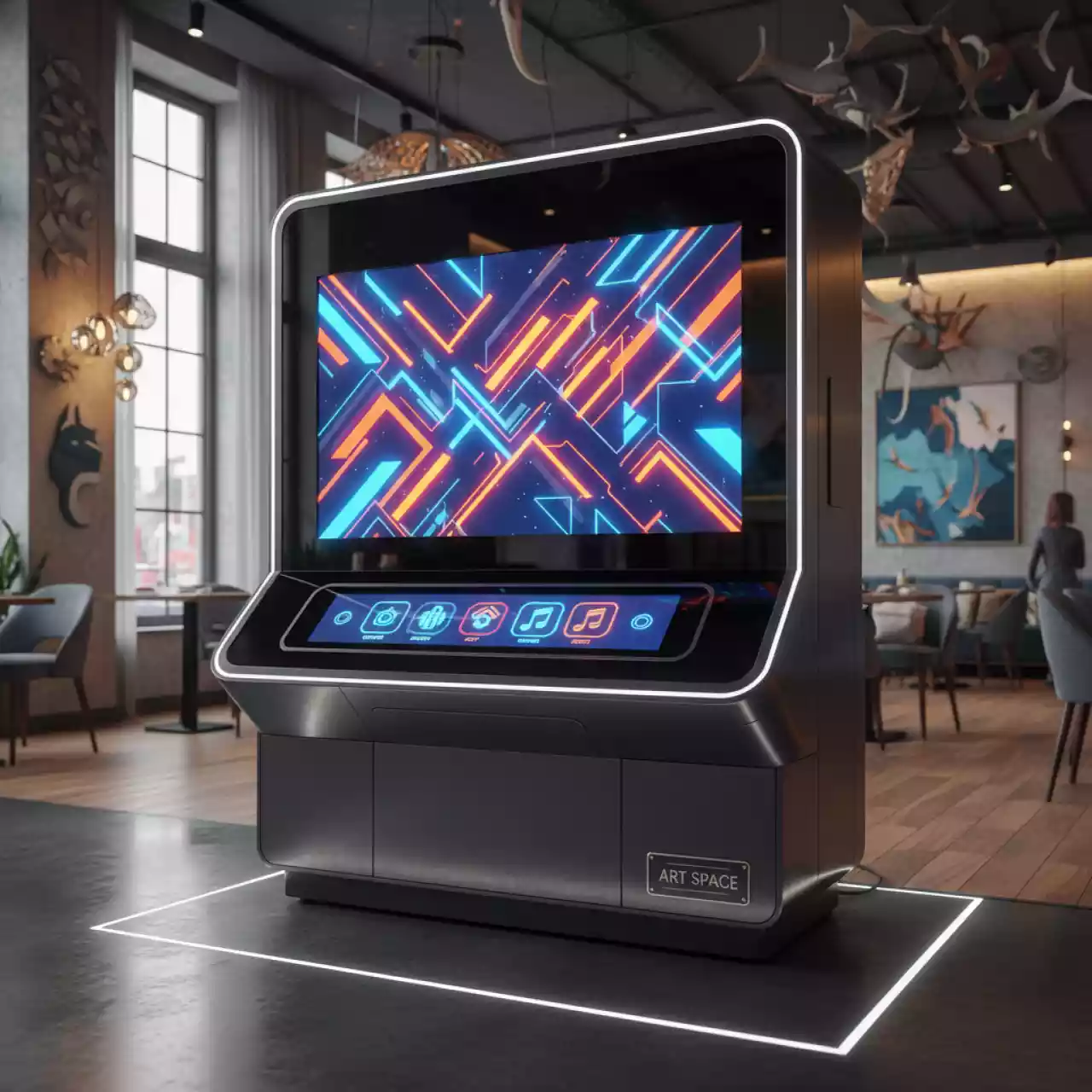 Аренда Стена интерактивная Interactive Project Спортбол с проектором в корпусе в ресторане «Баран-Рапан» — ART SPACE