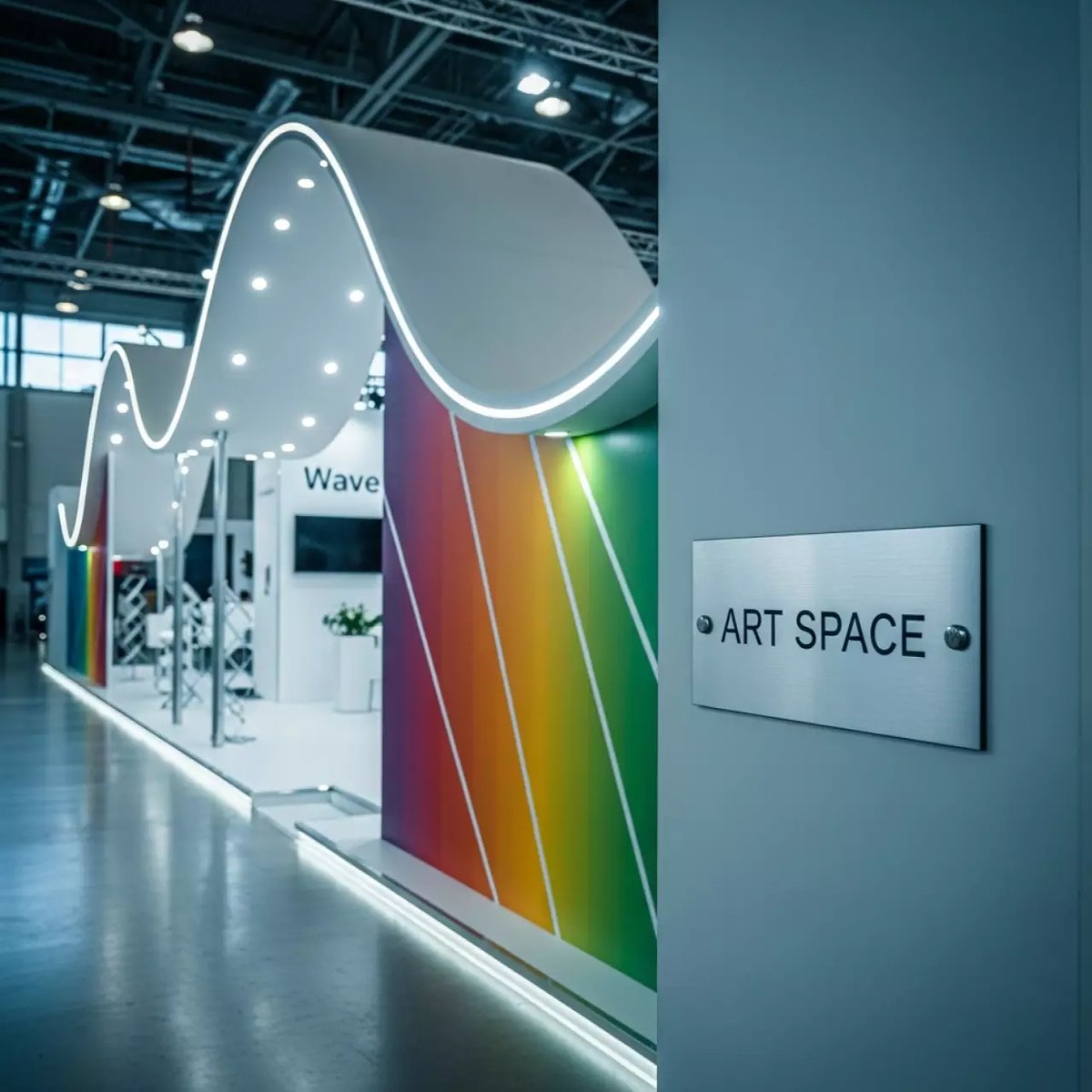 Аренда Стенд Isoframe Wave с освещением в Delta Sirius — ART SPACE