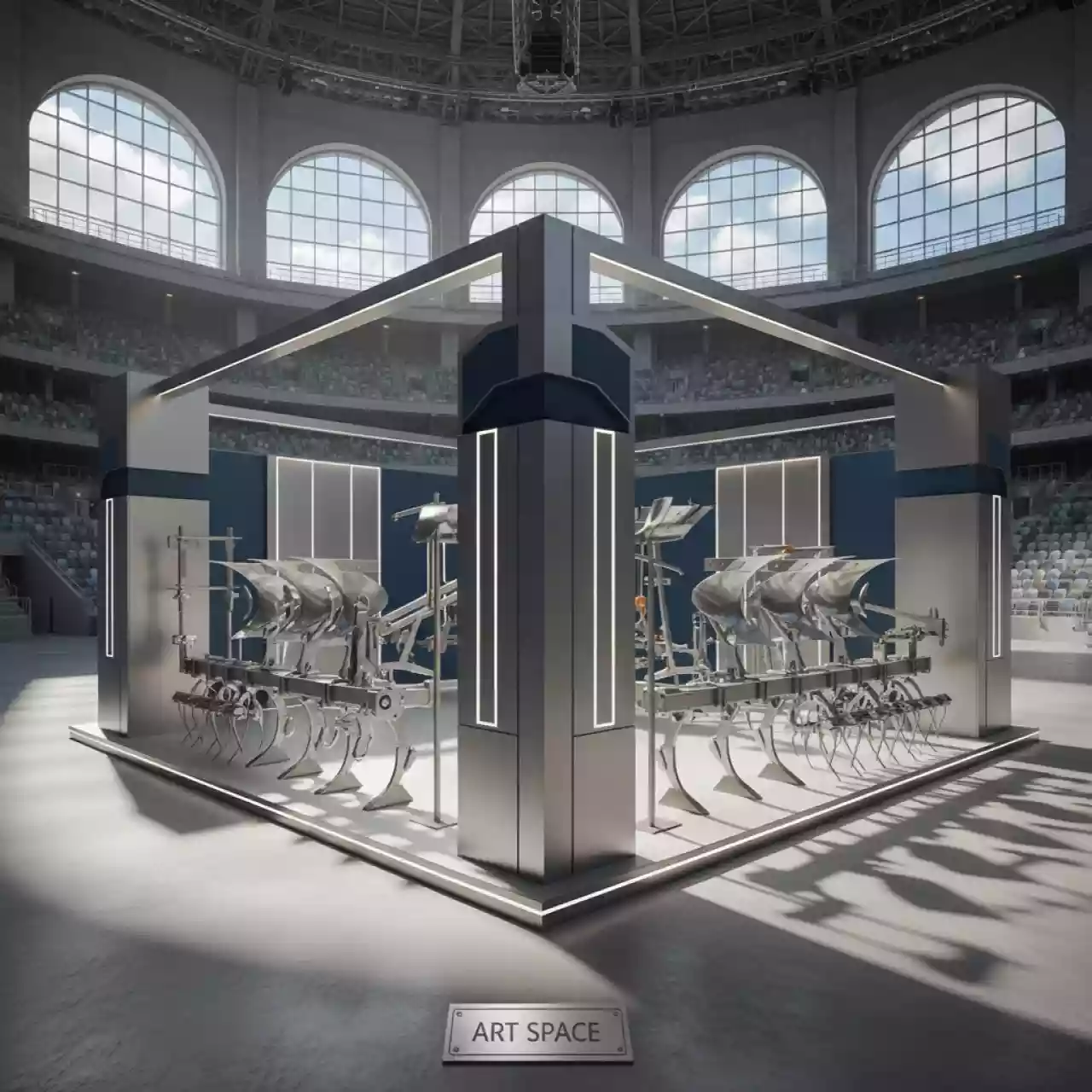 Аренда Стенд лабораторный навесное оборудование трактора на арене «Фишт» — ART SPACE