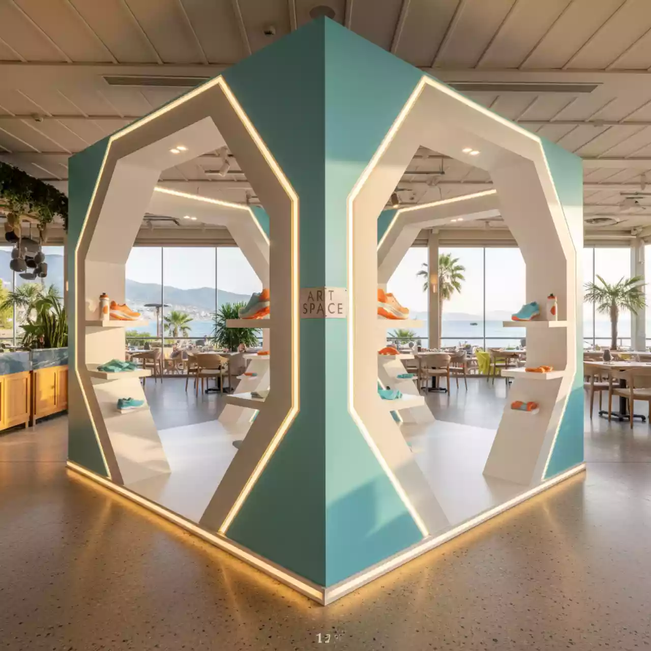 Аренда Стенд выставочный 12 м² гексагон в ресторане «La Terrazza» — ART SPACE