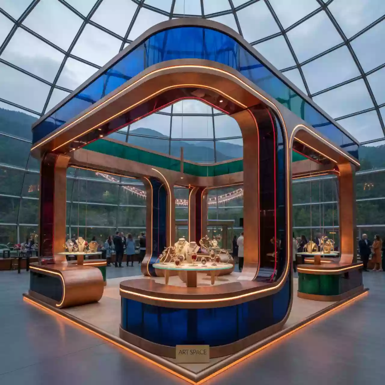 Аренда Стенды выставочные для ювелирного магазина Jenavi в Skypark Sochi — ART SPACE