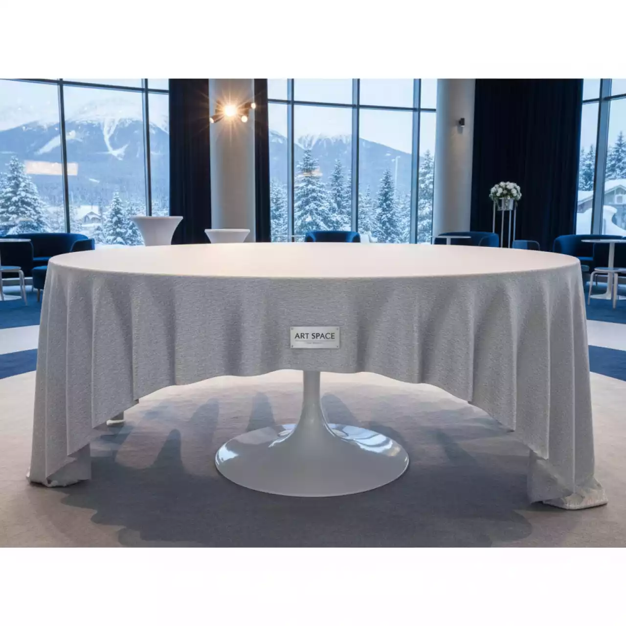 Аренда Стол белый Tulip style диаметр 800 см в Rixos Krasnaya Polyana — ART SPACE