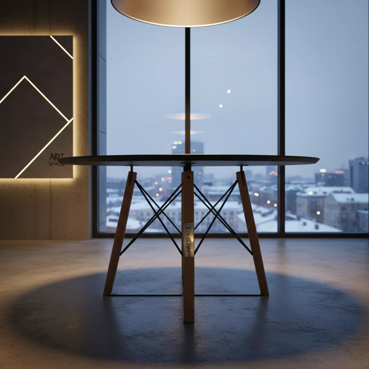 Аренда Стол Eames черный диаметр 100