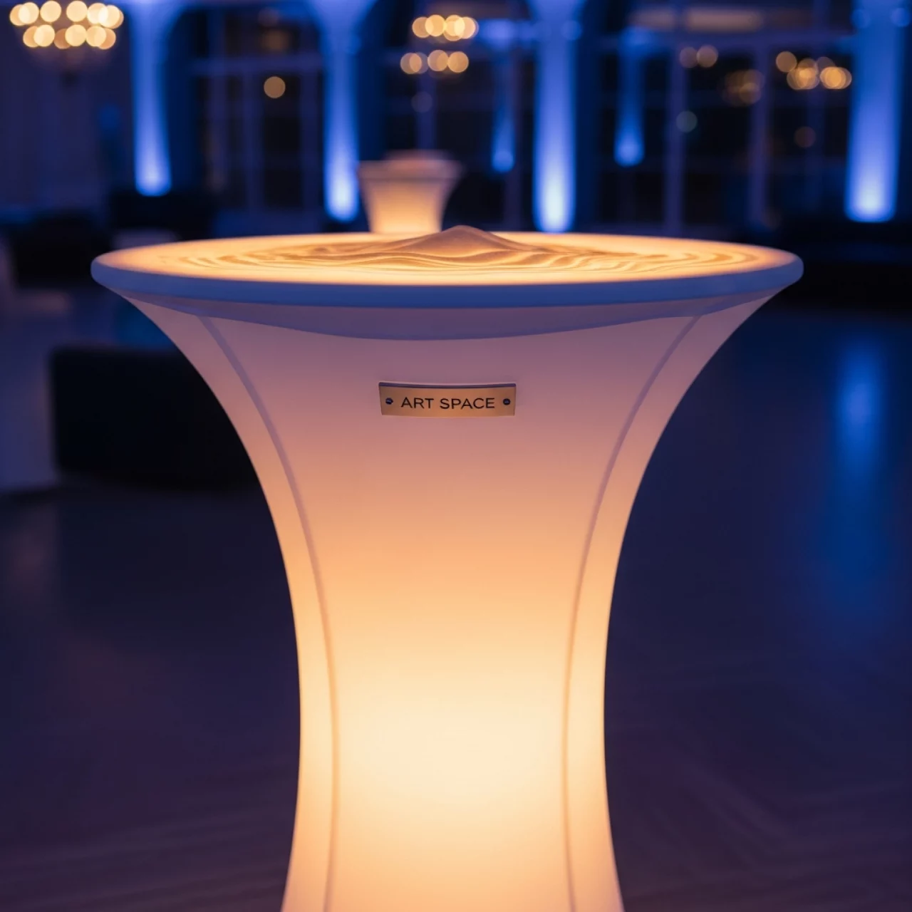 Аренда Стол коктейльный LED Sand в Omega Sirius — ART SPACE