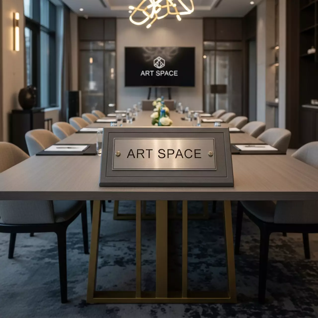 Аренда Стол Лидер 2 1800x800 серый золотой в Маринс Парк Отеле — ART SPACE