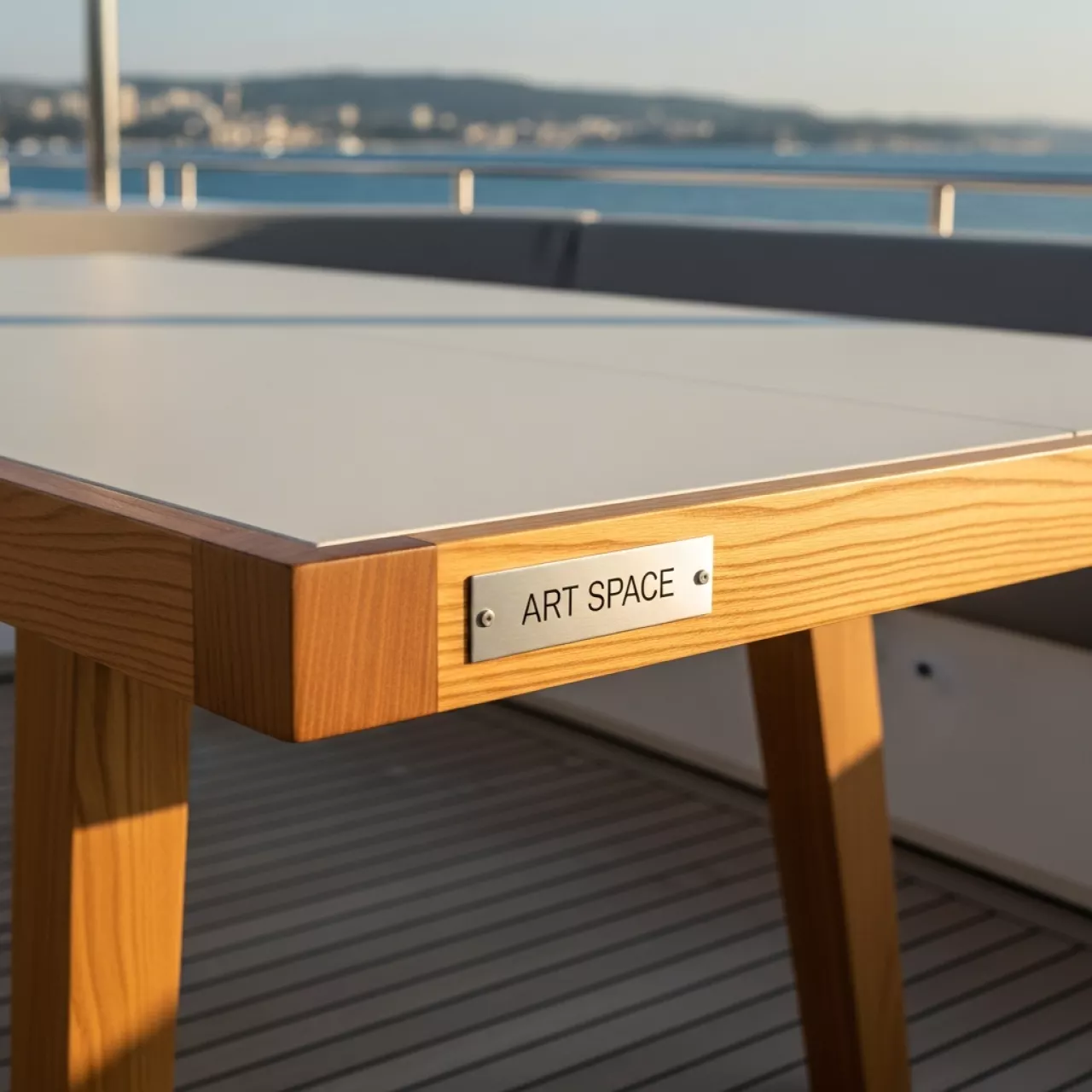 Аренда Стол Сканди К 90 слоновая кость натуральное дерево на VIP теплоходе (Морпорт Сочи) — ART SPACE