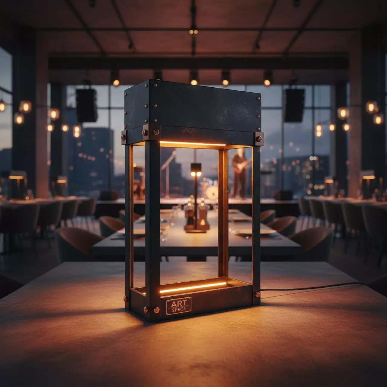 Аренда Стол светильник дизайнерский в ресторане «Плакучая Ива» — ART SPACE