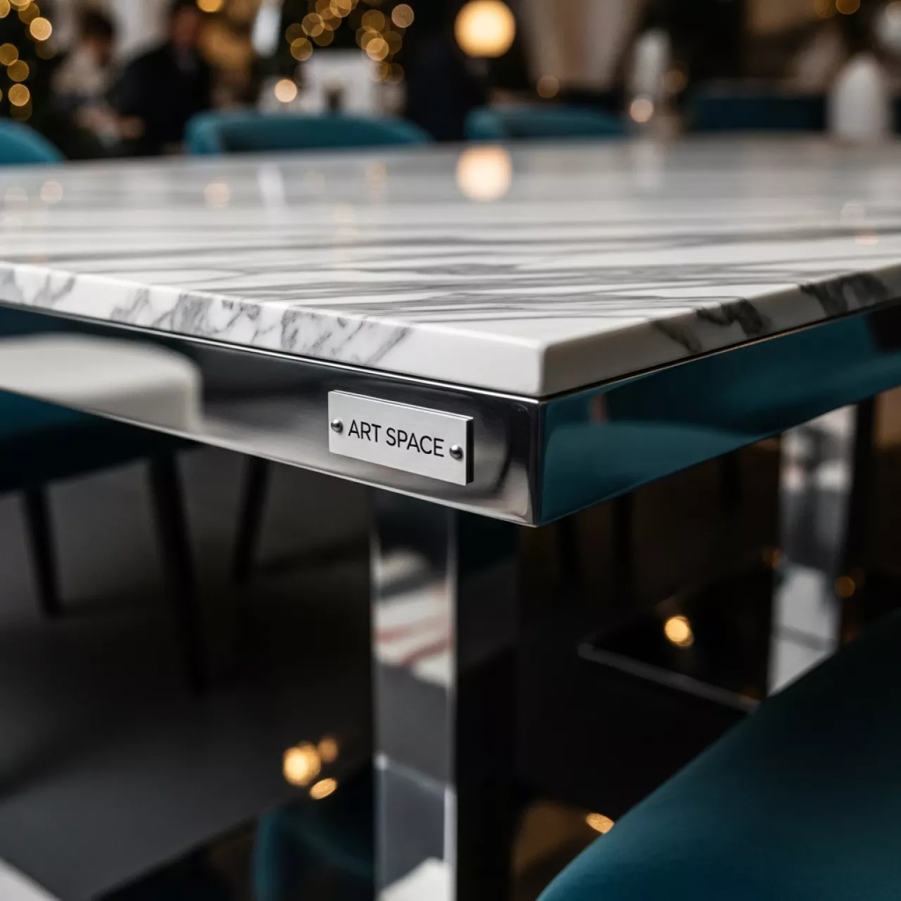 Аренда Стол Valentine Мрамор билбао серебро в ресторане «Сыроварня» — ART SPACE