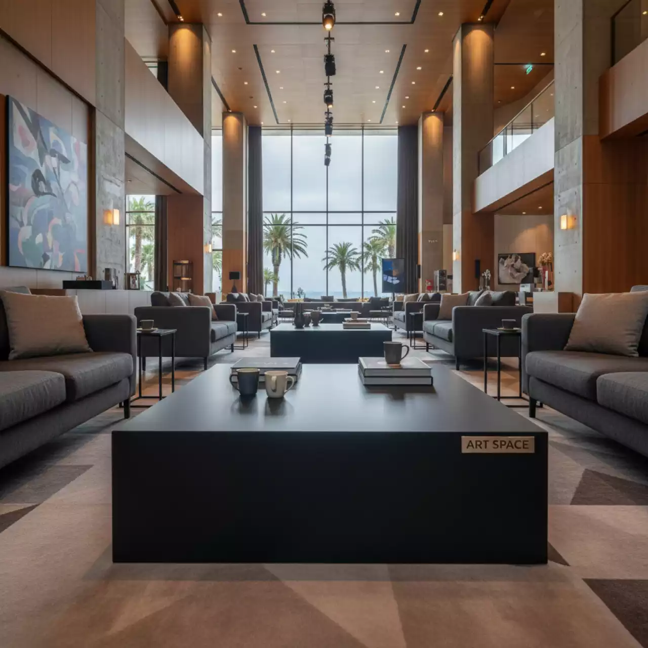 Аренда Стол журнальный прямоугольный черный Lack 90х55 см в Swissôtel Resort Sochi Kamelia — ART SPACE