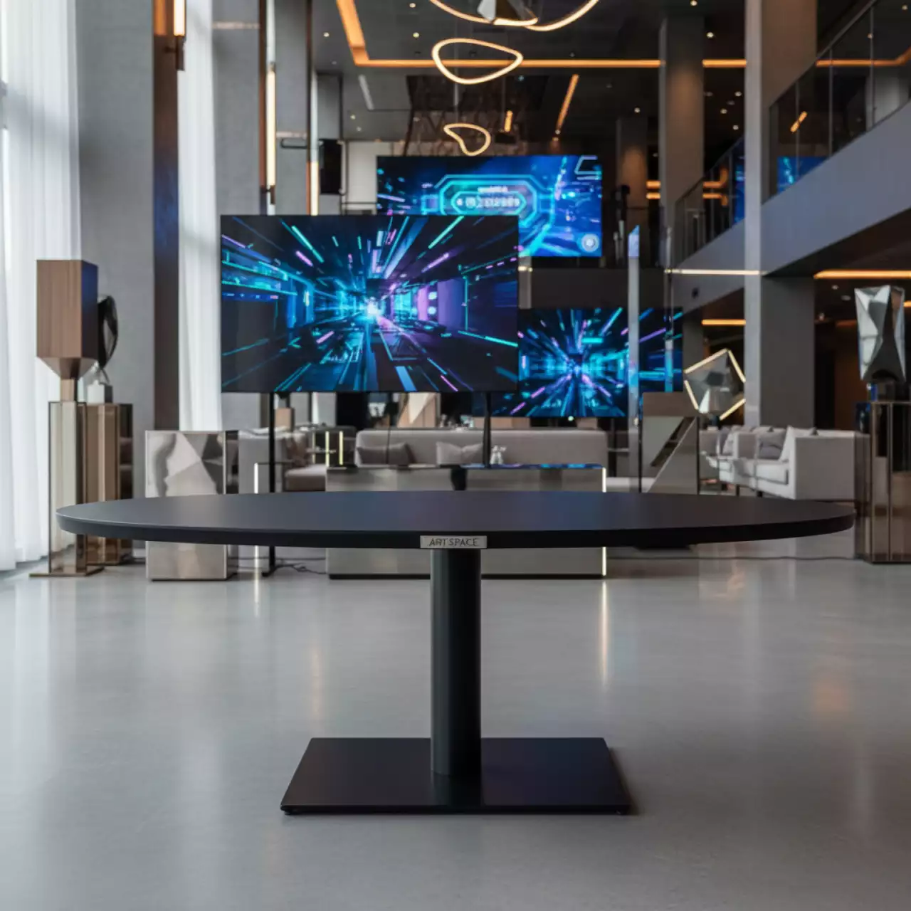 Аренда Столешница Compact Laminate овальная для подстолья Tripe Double в Mövenpick Hotel