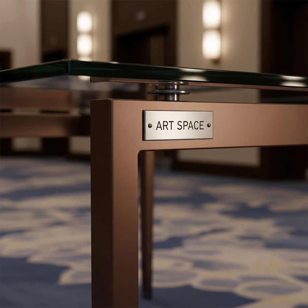 Аренда Столы стеклянные коричневые в Mövenpick Hotel — ART SPACE