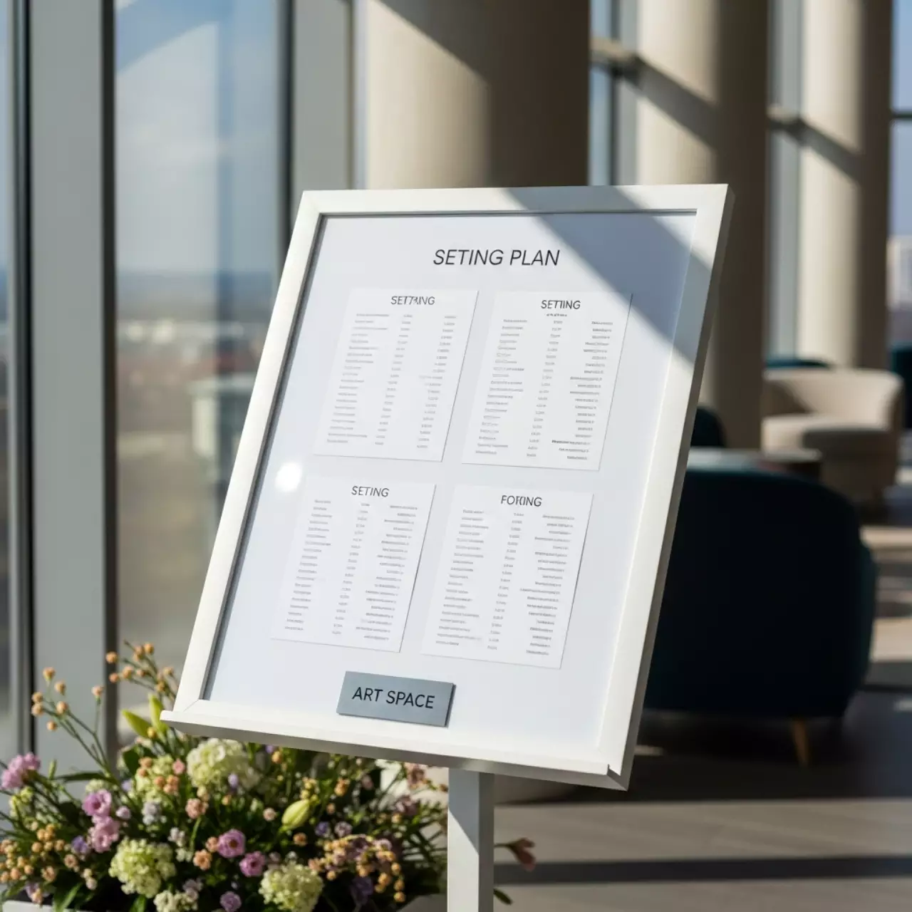 Аренда Стойка глянцевая для плана рассадки гостей в Panorama by Mercure — ART SPACE