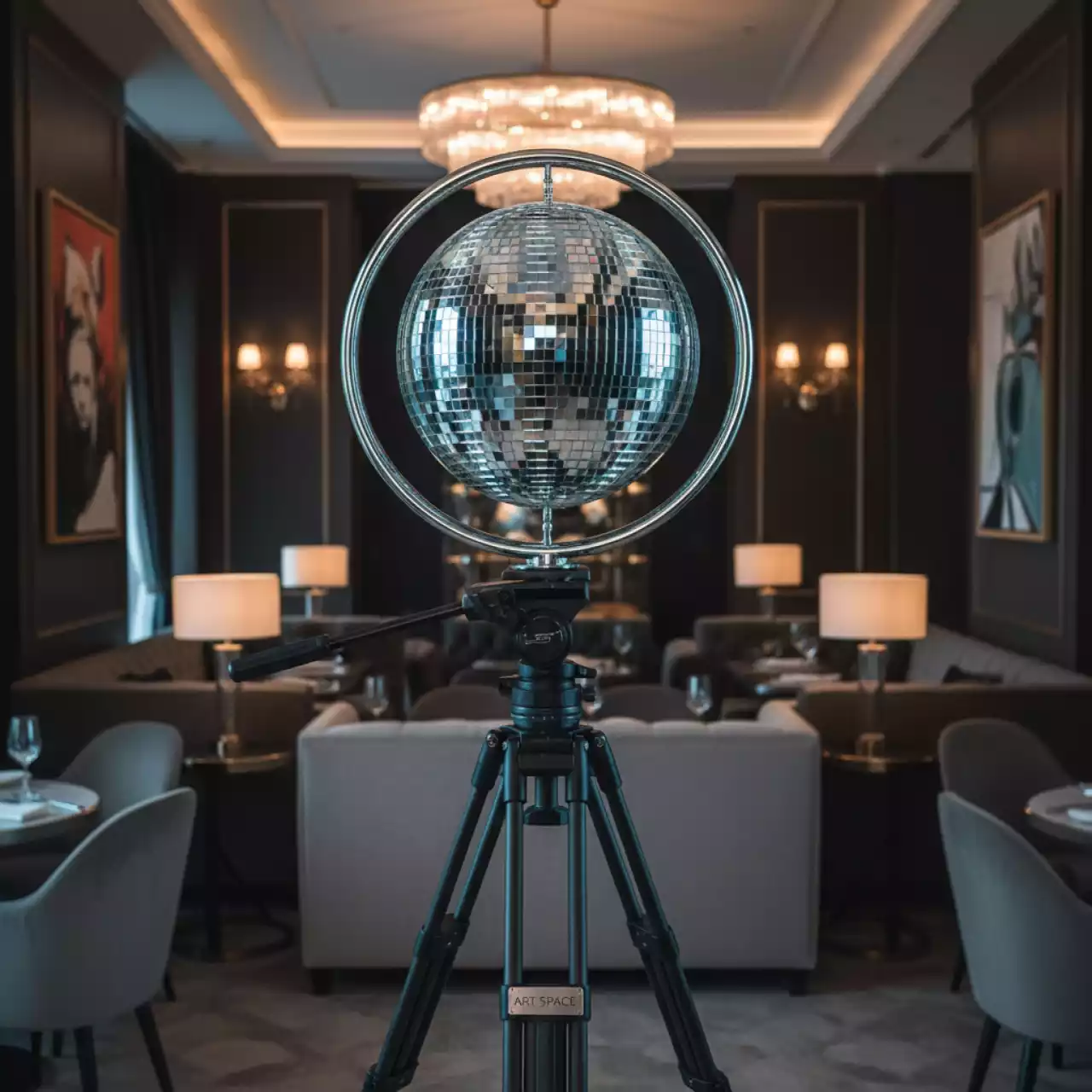 Аренда Стойка опора полукруглая на штативе для дискобола в ресторане «Brunello» — ART SPACE