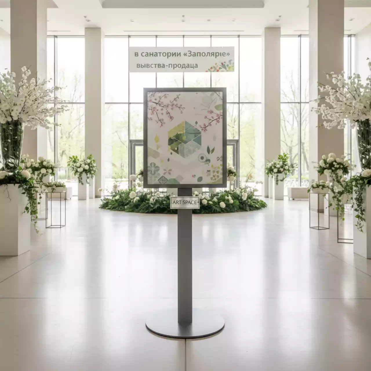 Аренда Стойка указатель A3 серая в санатории «Заполярье» — ART SPACE