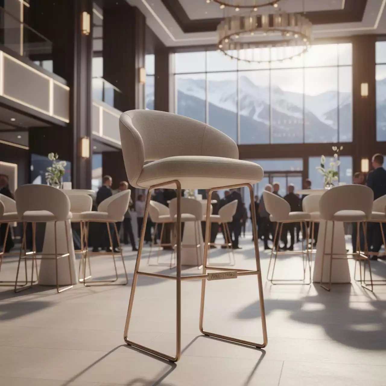 Аренда Стул барный Bekket Beige в Rixos Krasnaya Polyana — ART SPACE