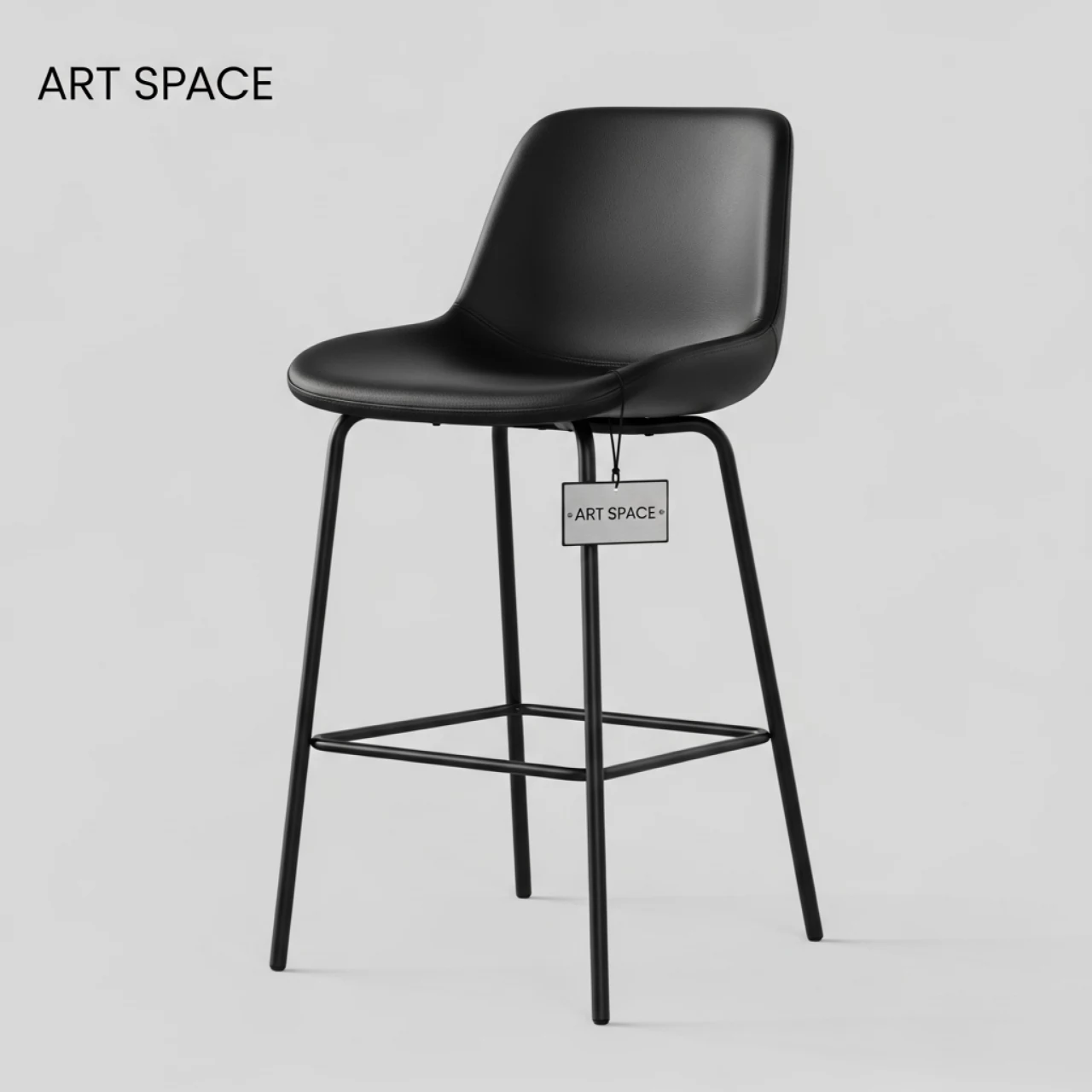 Аренда Стул барный черный из экокожи Lem BK в Green Flow Hotel — ART SPACE