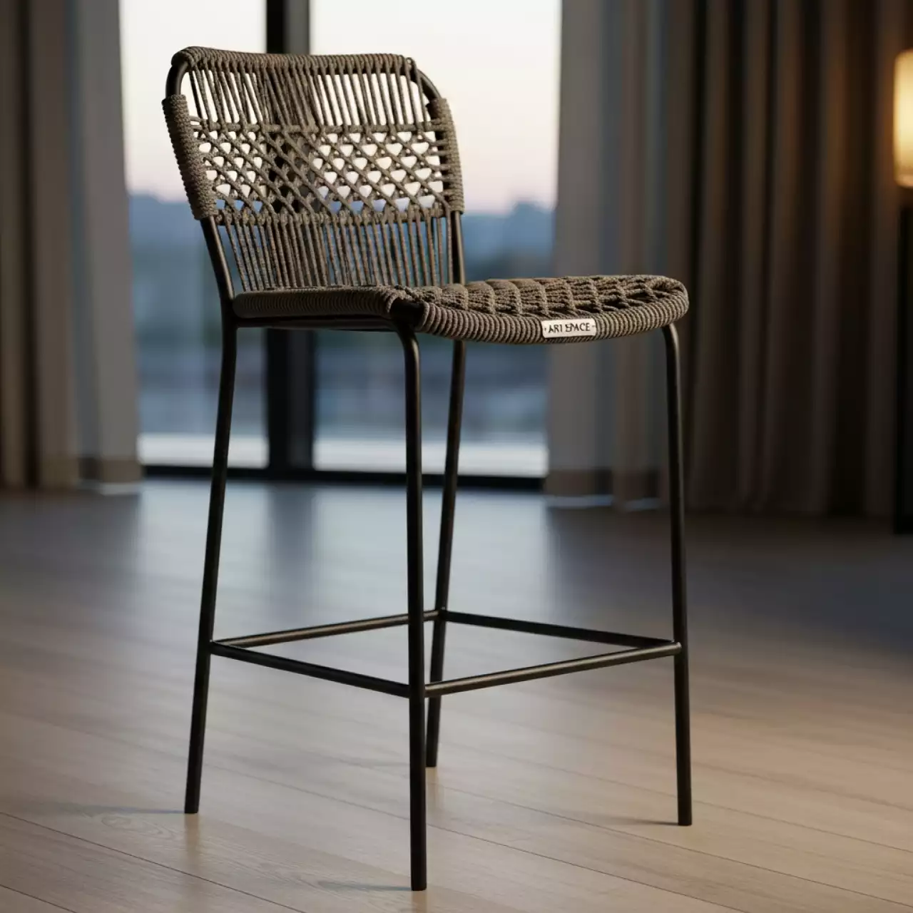 Аренда Стул барный из роупа MAR BCH St003 темно бежевый в Mövenpick Hotel — ART SPACE