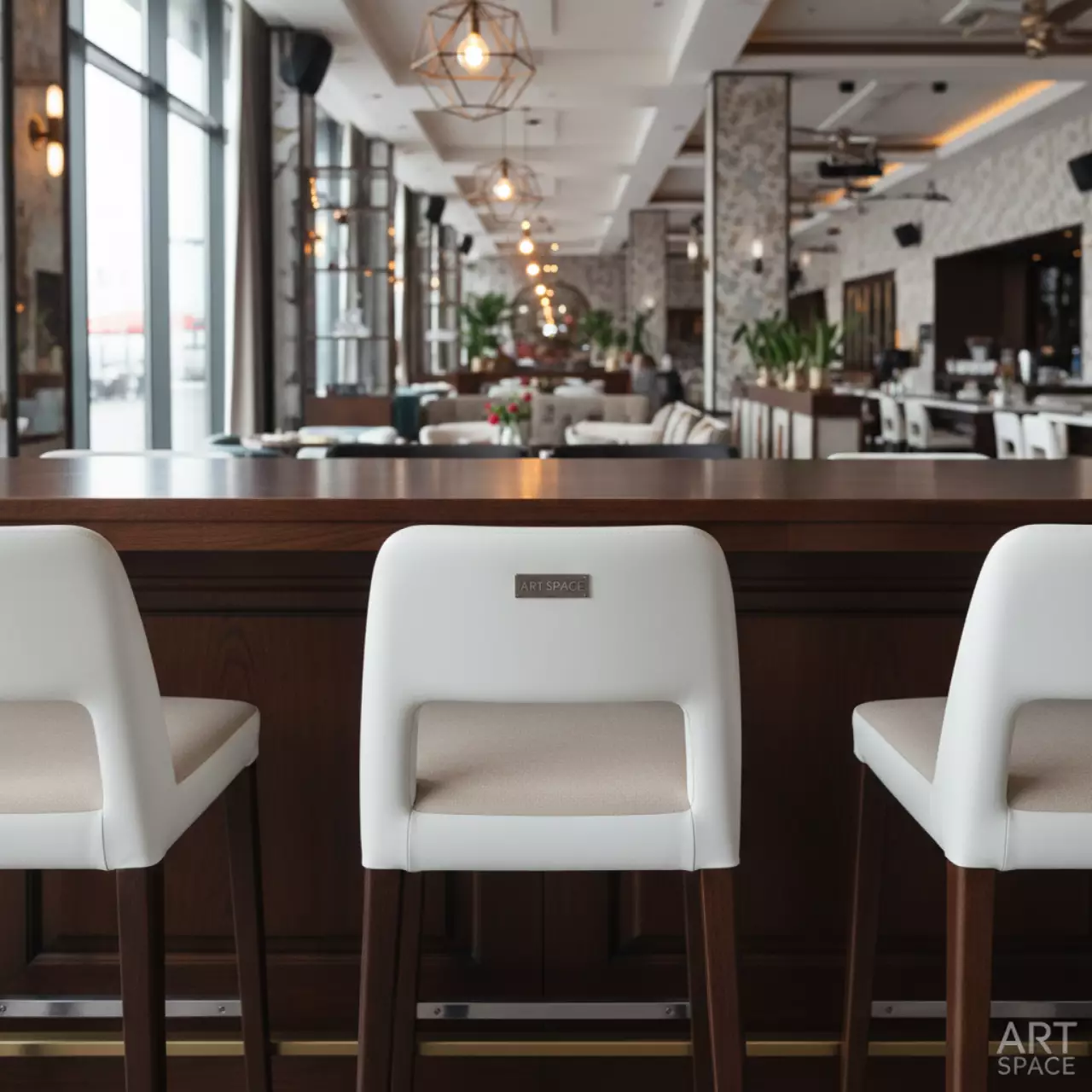 Аренда Стул барный Madera White в ресторане «D.O.M» — ART SPACE