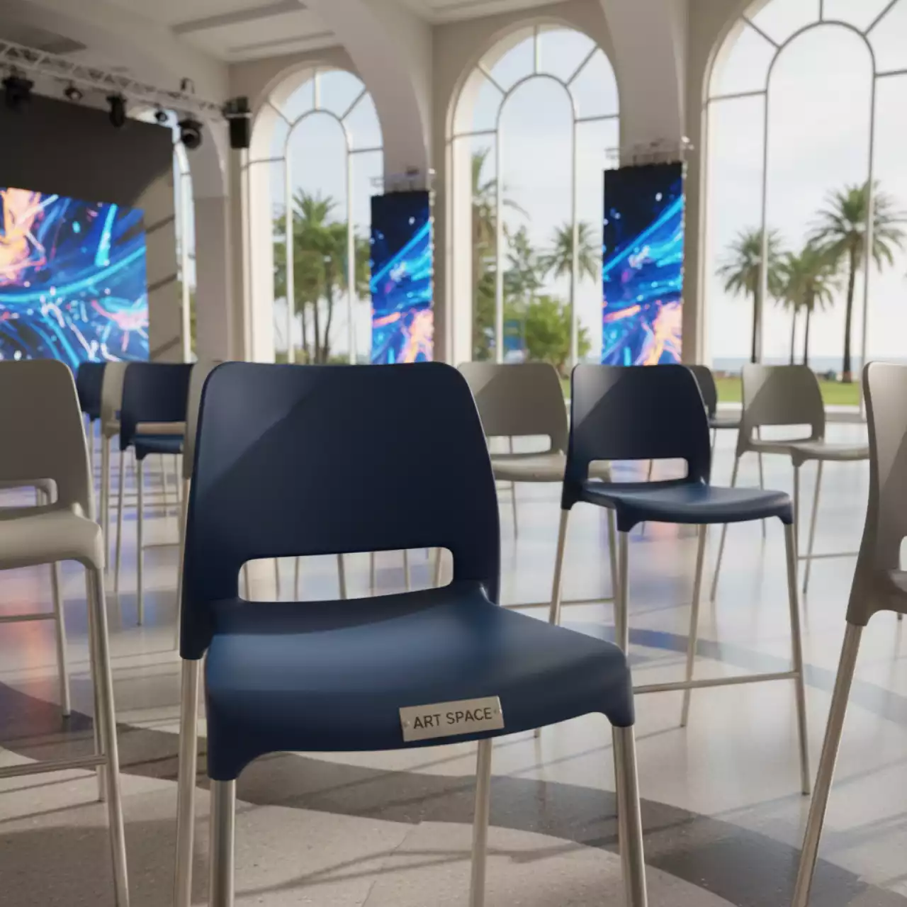 Аренда Стул барный пластиковый Faro в City Park Hotel Sochi — ART SPACE