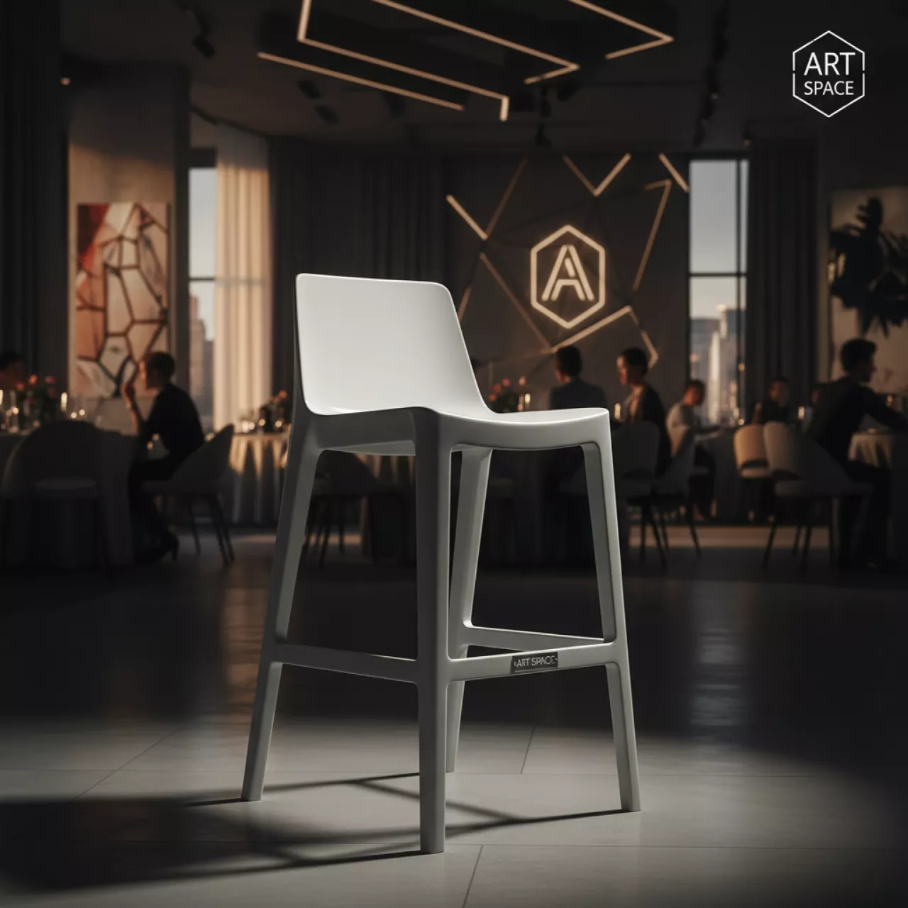 Аренда Стул барный пластиковый Lido в ресторане «Плакучая Ива» — ART SPACE