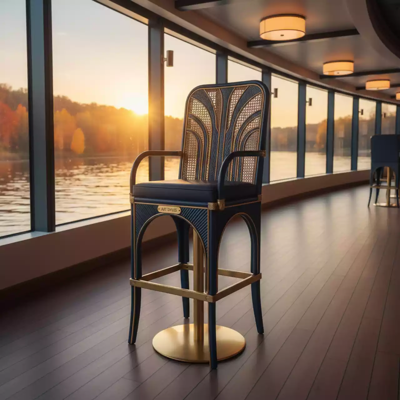 Аренда Стул барный плетеный Barcellona на теплоходе «Дагомыс» — ART SPACE