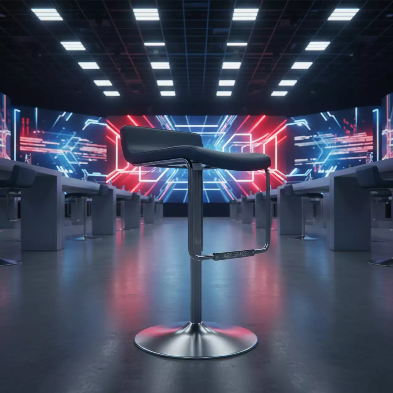 Аренда Стул неваляшка барный Нильс Эрик из экокожи в Red Arena — ART SPACE