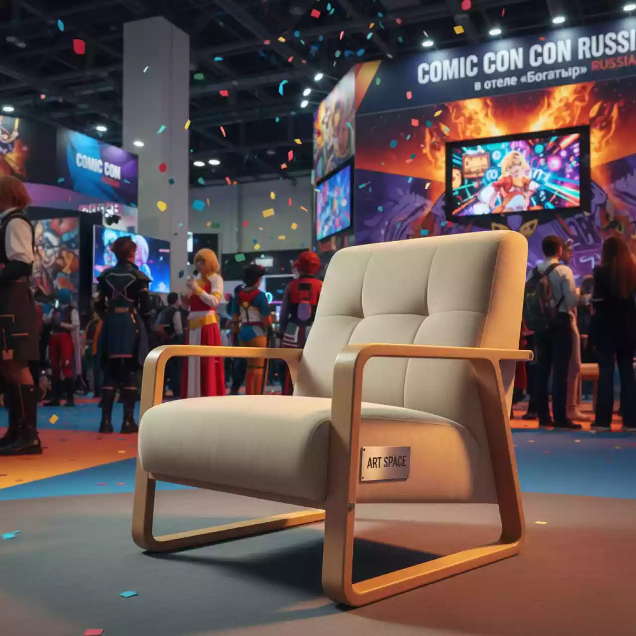 Аренда Стулy велюр светло бежевый Velutto светлый орех в отеле «Богатырь» — ART SPACE