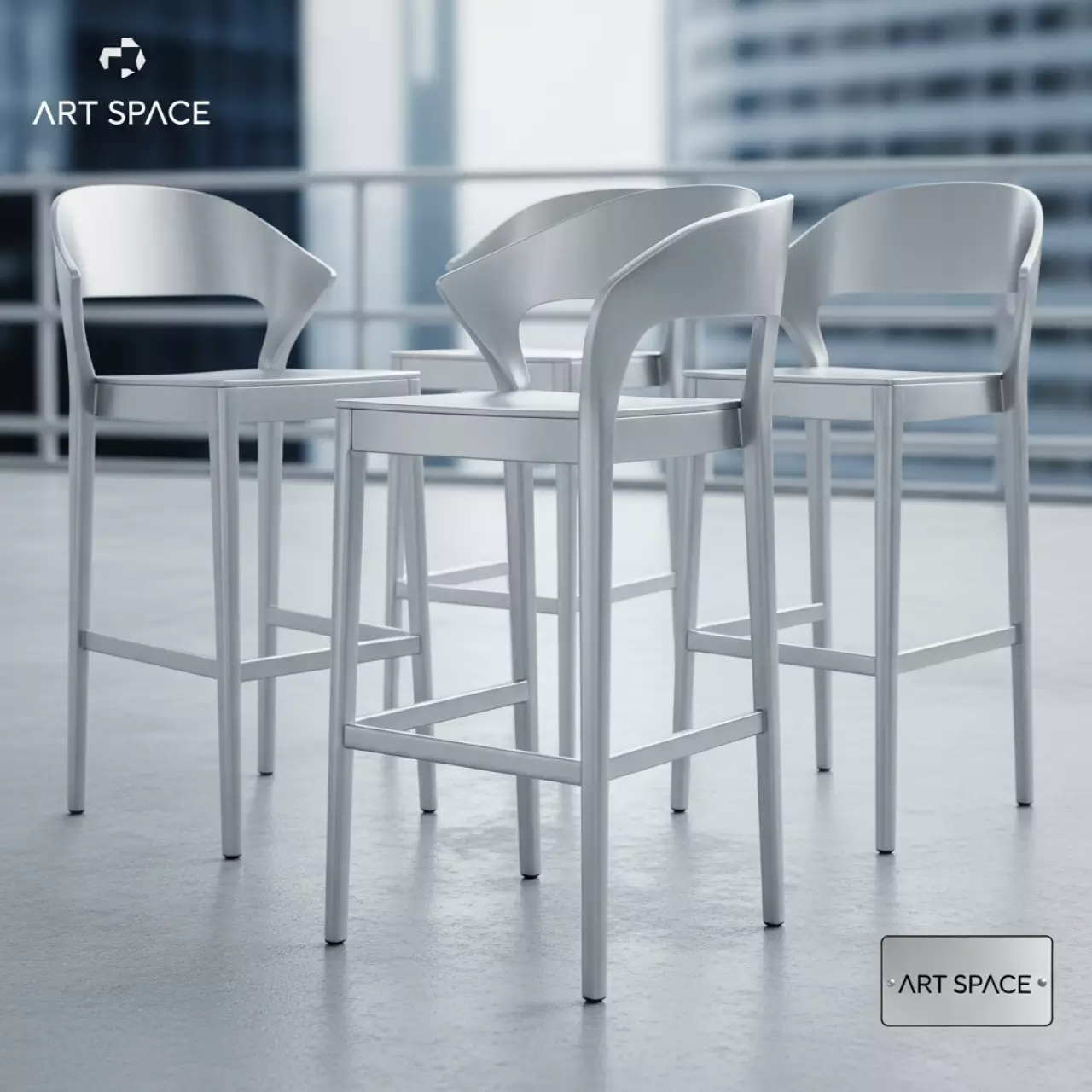 Аренда Стул со спинкой барный серебряный Tolix на курорте «Газпром» (Альпика) — ART SPACE