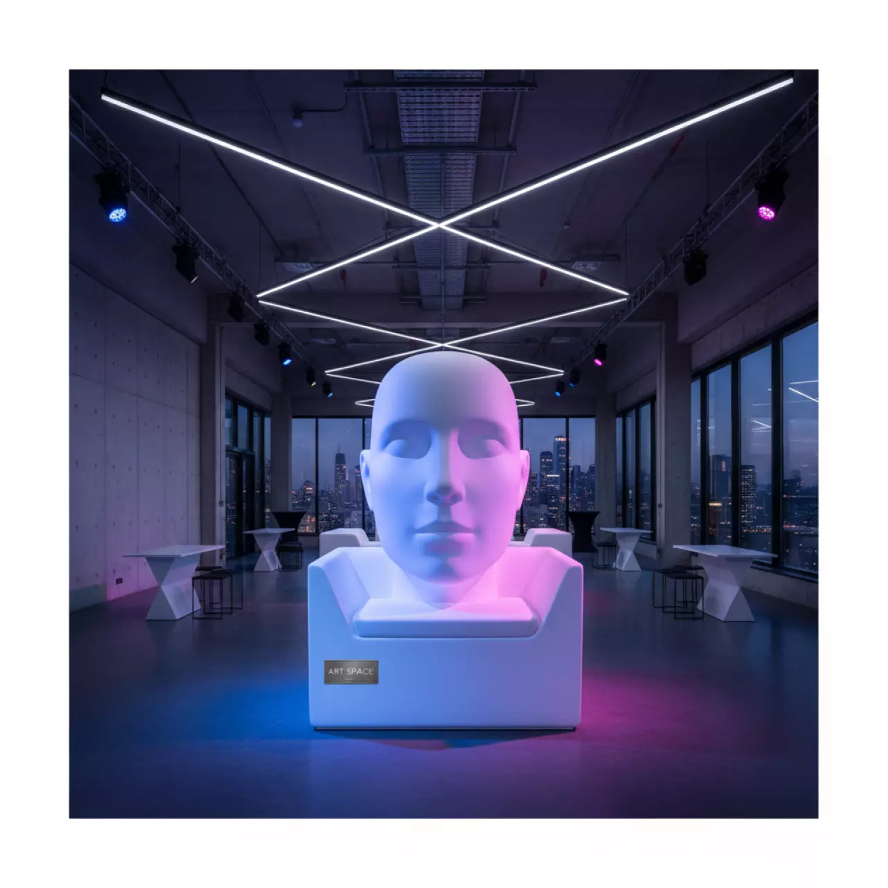 Аренда Стул светодиодный в форме головы человека в Karat Resort — ART SPACE